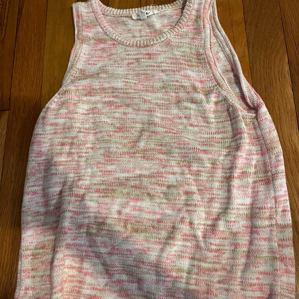Splendid Pink and Green Tank Top